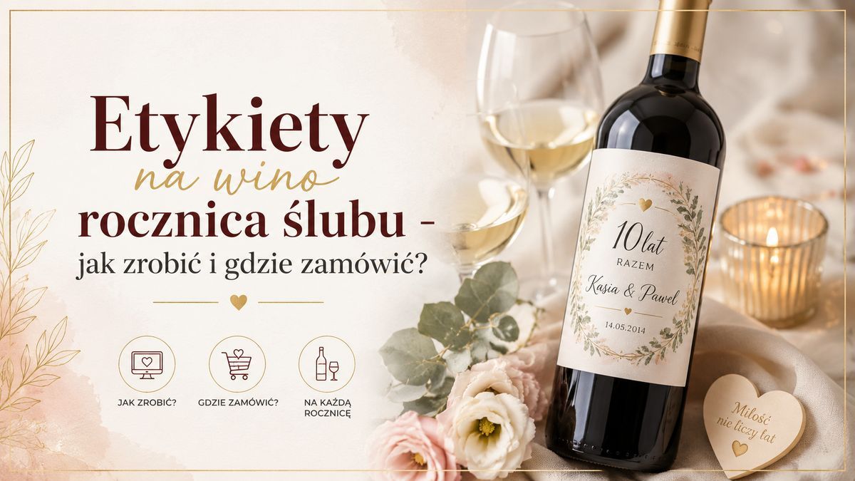 Etykiety na wino rocznica ślubu – jak zrobić i gdzie zamówić?