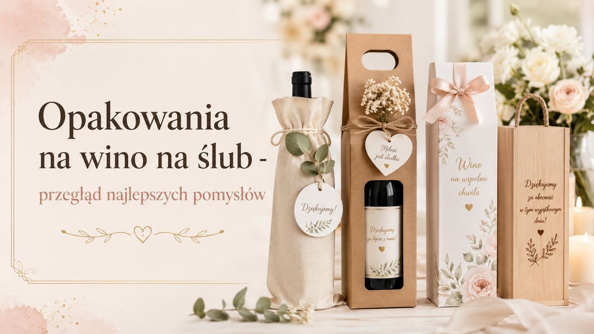 Opakowania na wino na ślub – przegląd najlepszych pomysłów