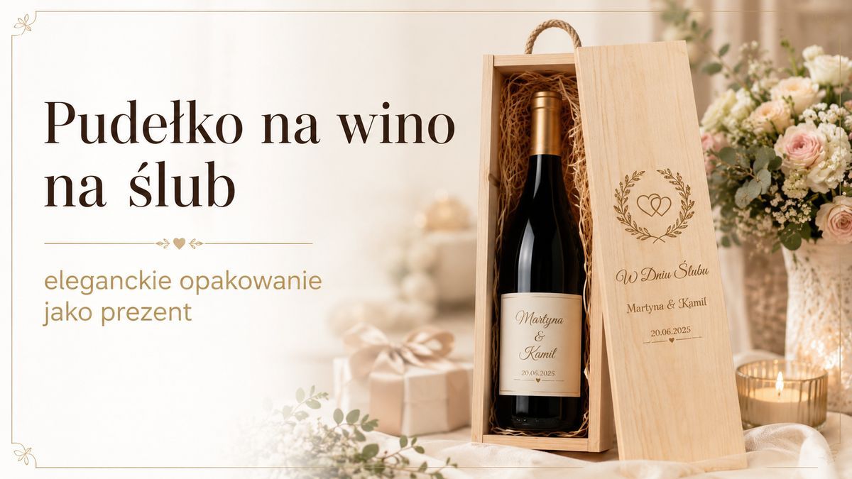Pudełko na wino na ślub – eleganckie opakowanie jako prezent