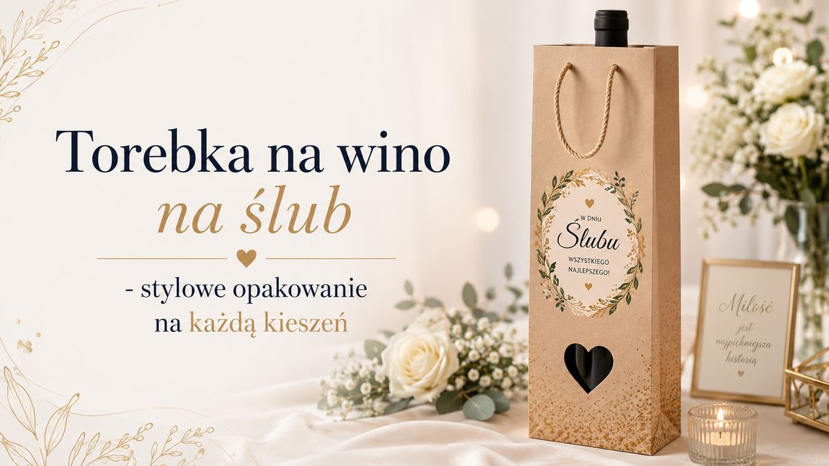 Torebka na wino na ślub – stylowe opakowanie na każdą kieszeń