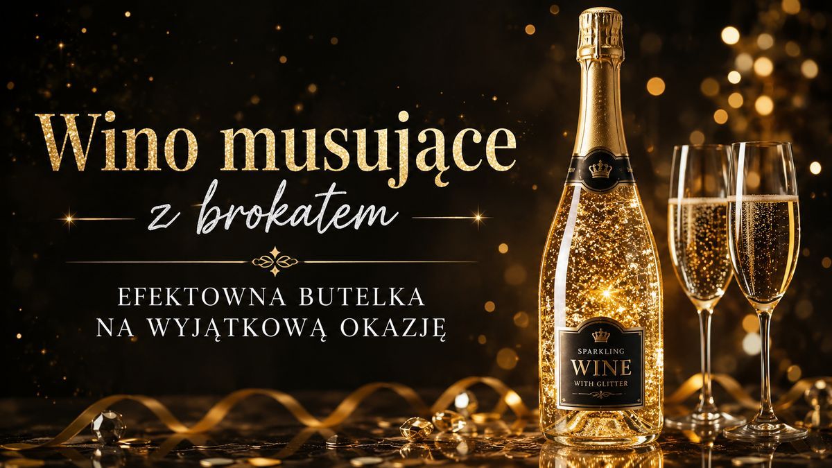 Wino musujące z brokatem – efektowna butelka na wyjątkową okazję